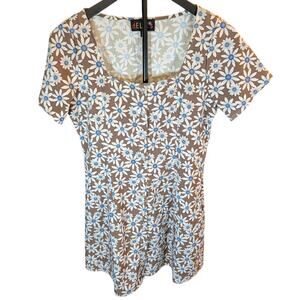 Vintage dELiA*s Daisy Mini Dress | 90s Aesthetic Button-Front Dress | Size M